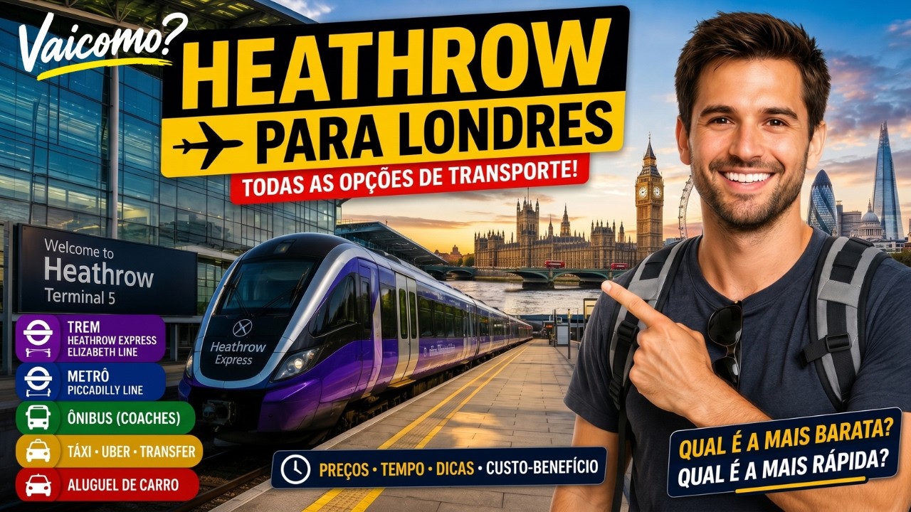 Como Sair do Aeroporto Heathrow (Londres) (SEM ESTRESSE) | Guia Completo 2025