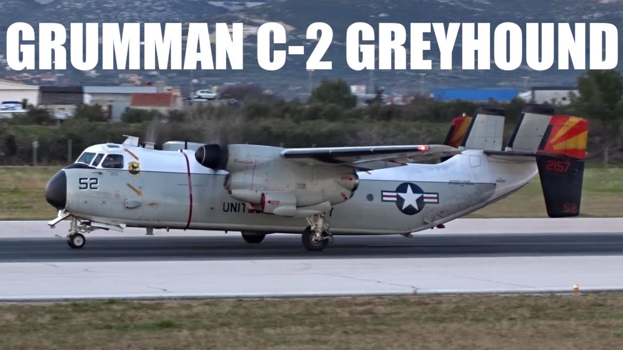 RARE! Grumman C-2A Greyhound US Navy Takeoff - Split Airport SPU/LDSP