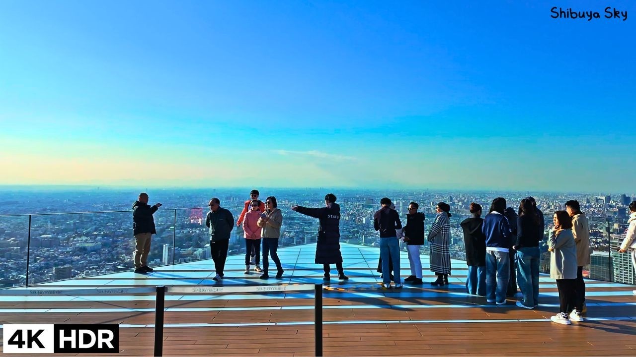 💕Already Spring? A Hazy, Dreamlike View Over the Metropolis | Shibuya Sky in Tokyo 2026 4kHDR