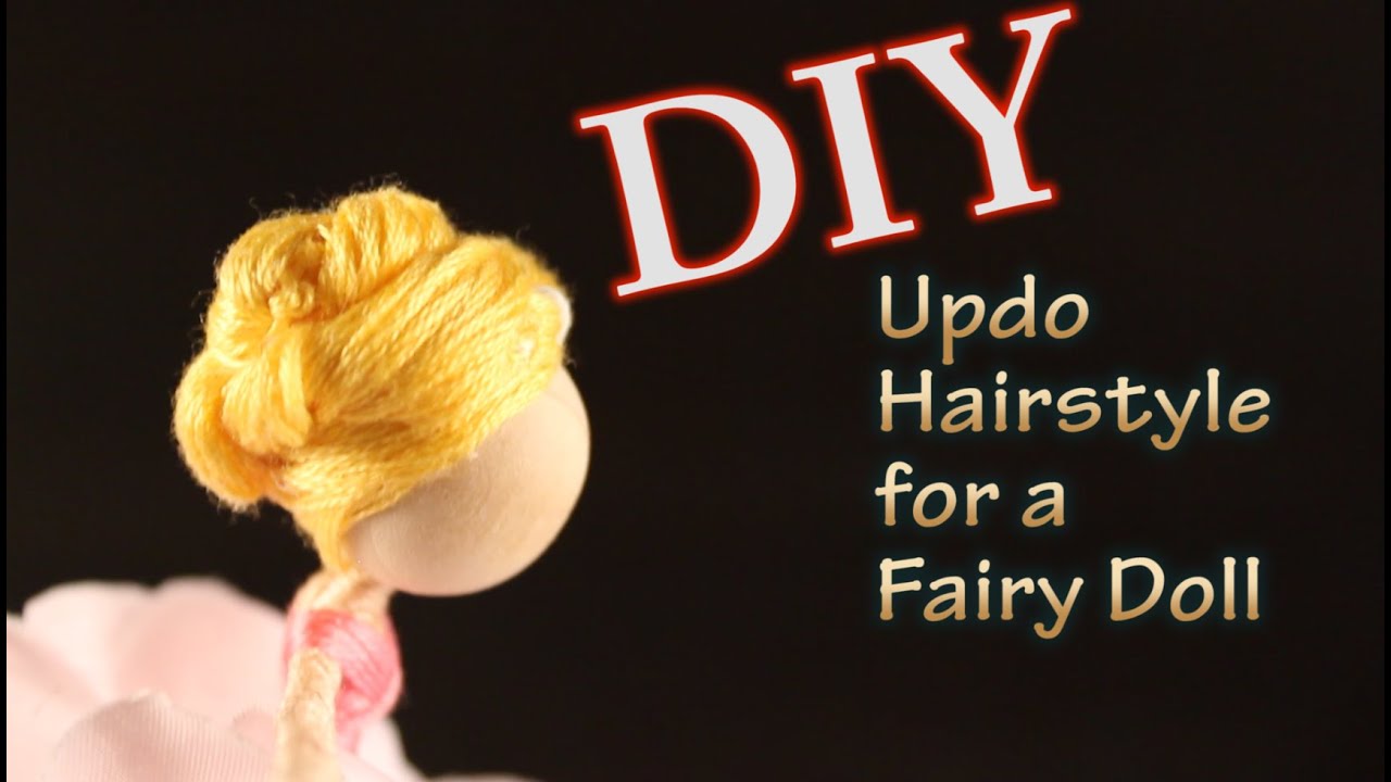 DIY Twisted Updo Hairstyle For A Fairy Doll