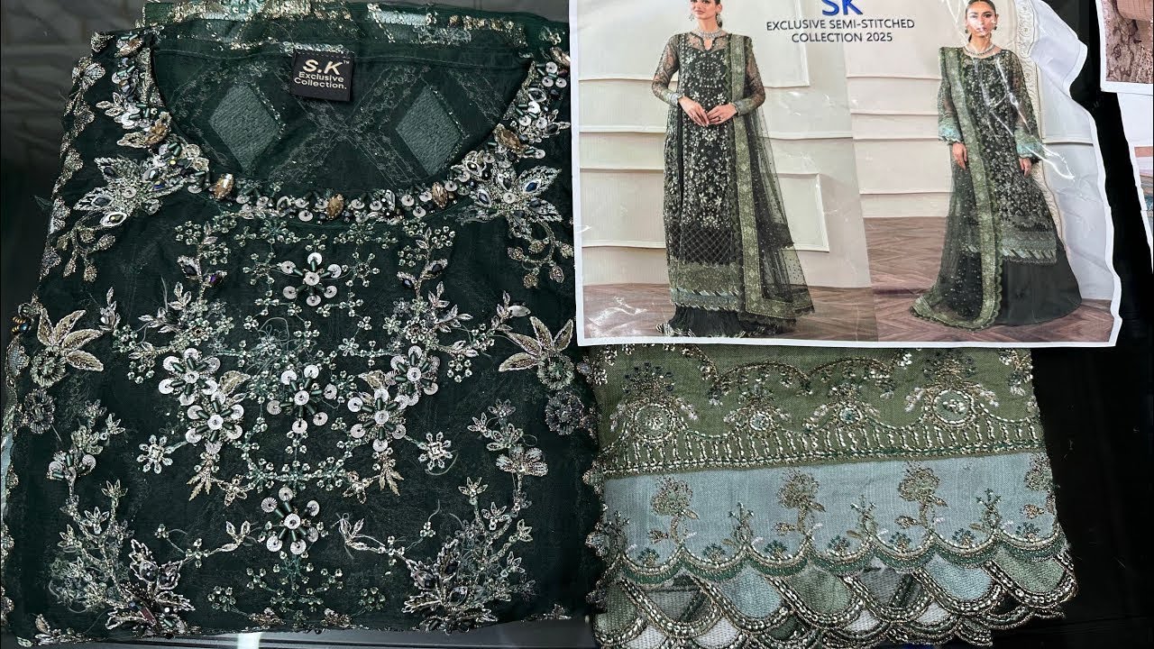SK ✨ Exclusive💥Eid Festival Organza Dress 2026 | Pakistani Threepiece price in Dhaka | New Eid Dress