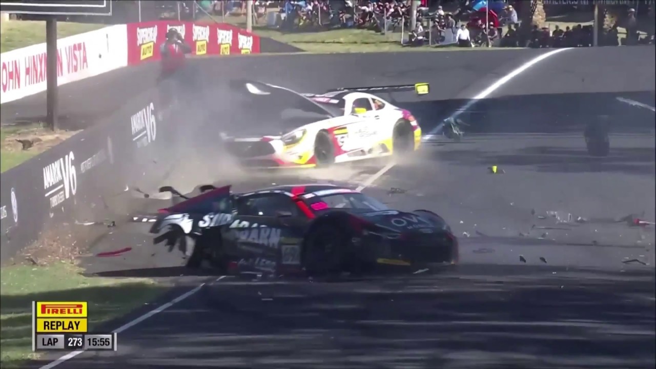 200km per hour crash at Bathurst 12 Hour 2018