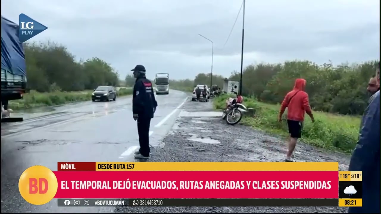 Evacuados, zonas anegadas y clases suspendidas en Tucumán
