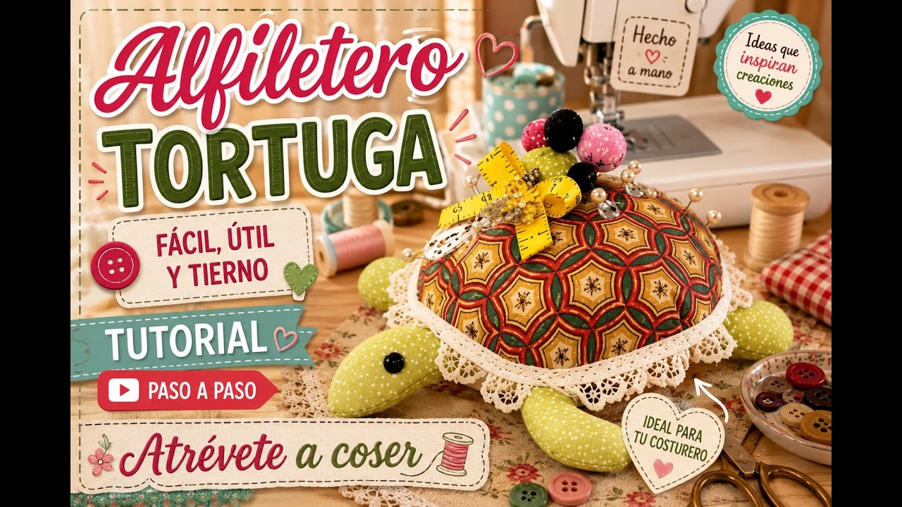 TUTORIAL TORTUGA ALFILETERO (EXCLUSIVO TEXTIL COLMENAR)
