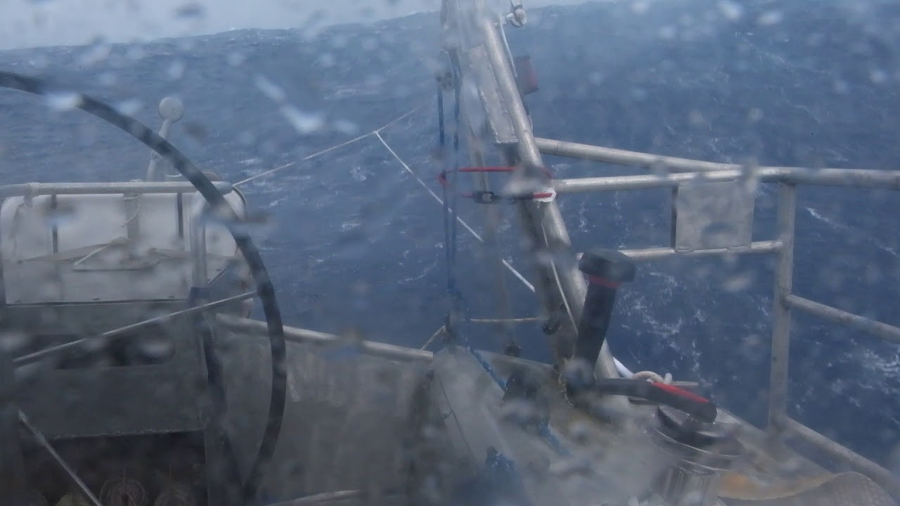 Taya in the storm 56 knots on the South Pacific with a Jordon series drogue