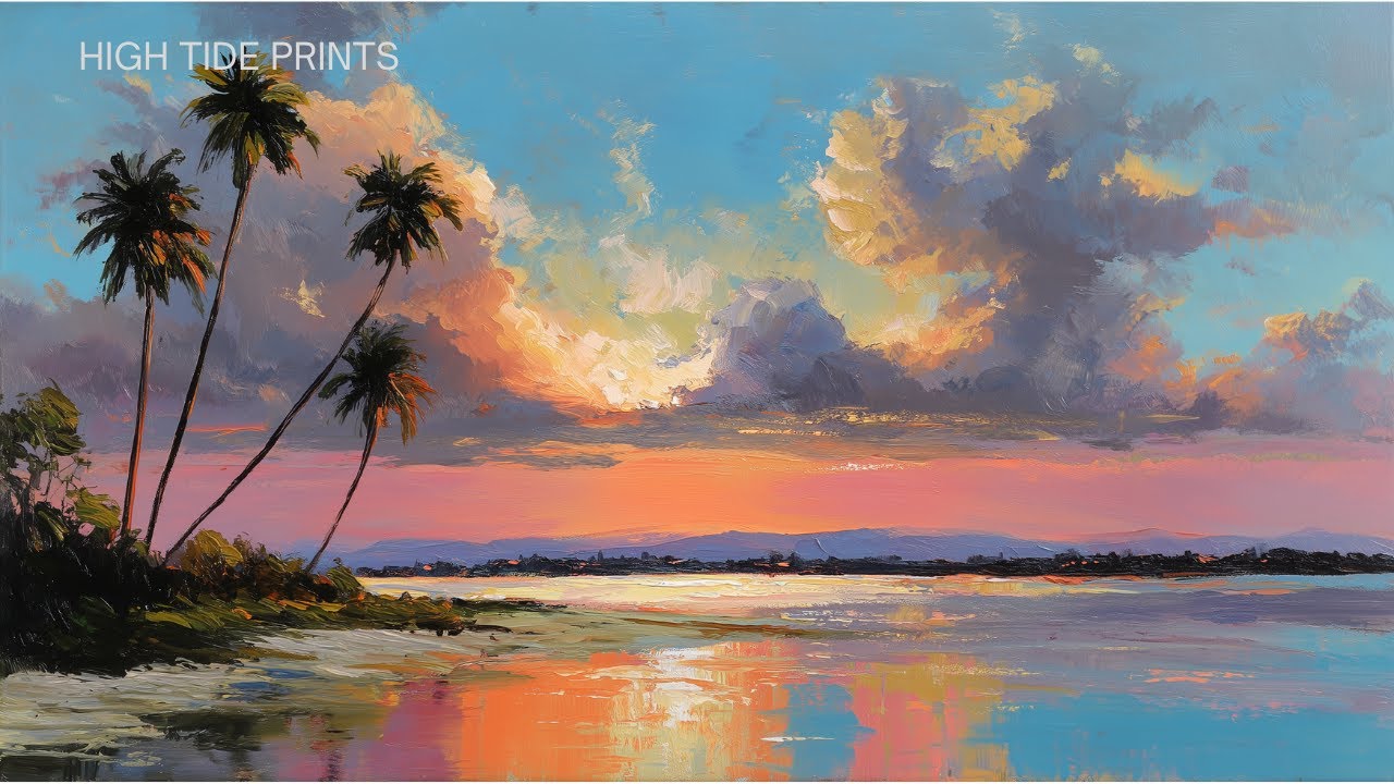 Florida Highwaymen–Style Landscapes | Ambient Art for TV & Screens (No Sound, 2 Hours)