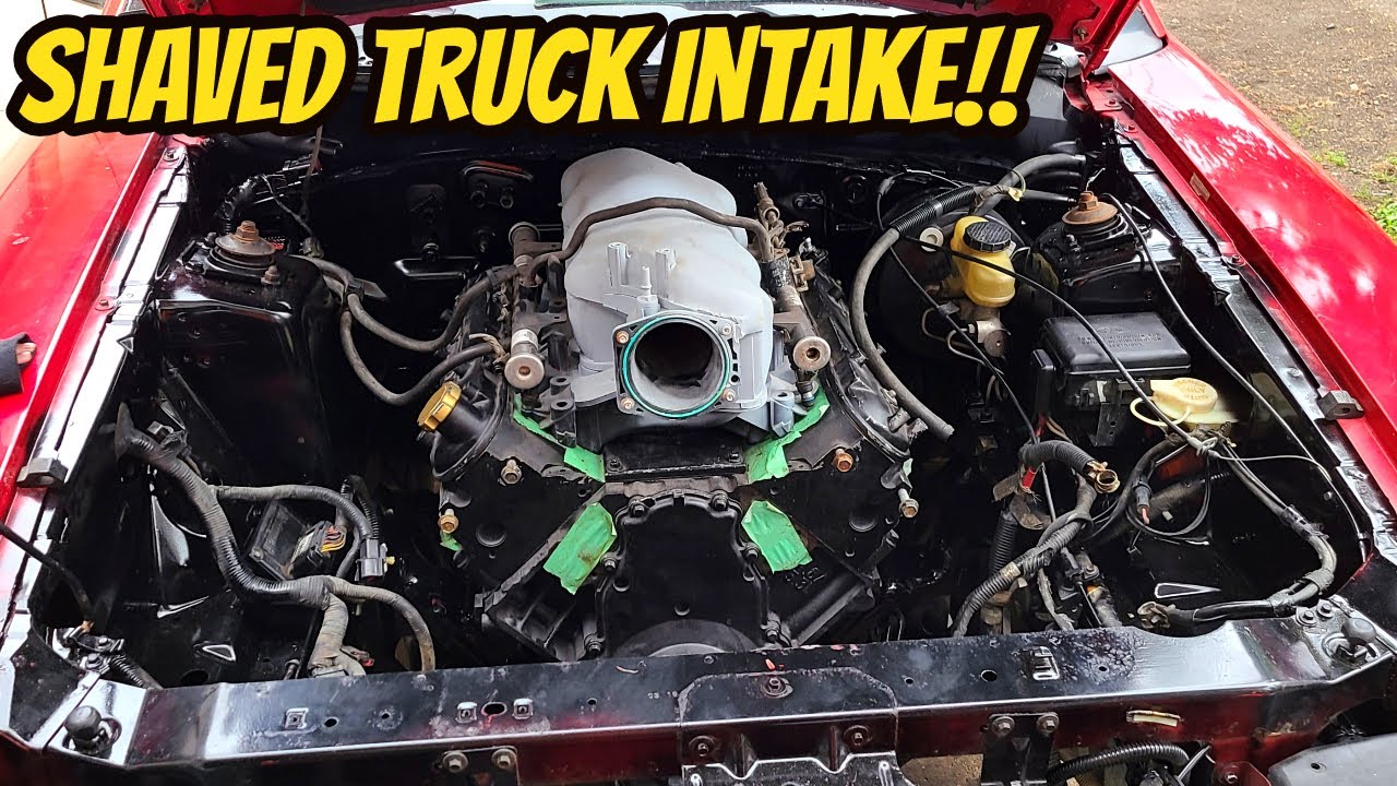 Shaving A Truck Intake Manifold For My LS Swapped Ford Mustang! ( LS Swapped Mustang Build)