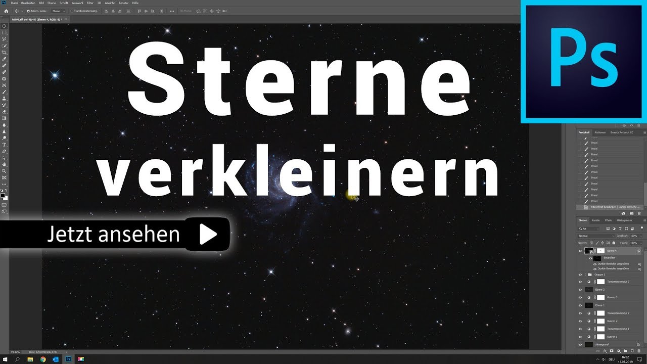 Sterne verkleinern mit Photoshop (Tutorial Deutsch) Teil 3