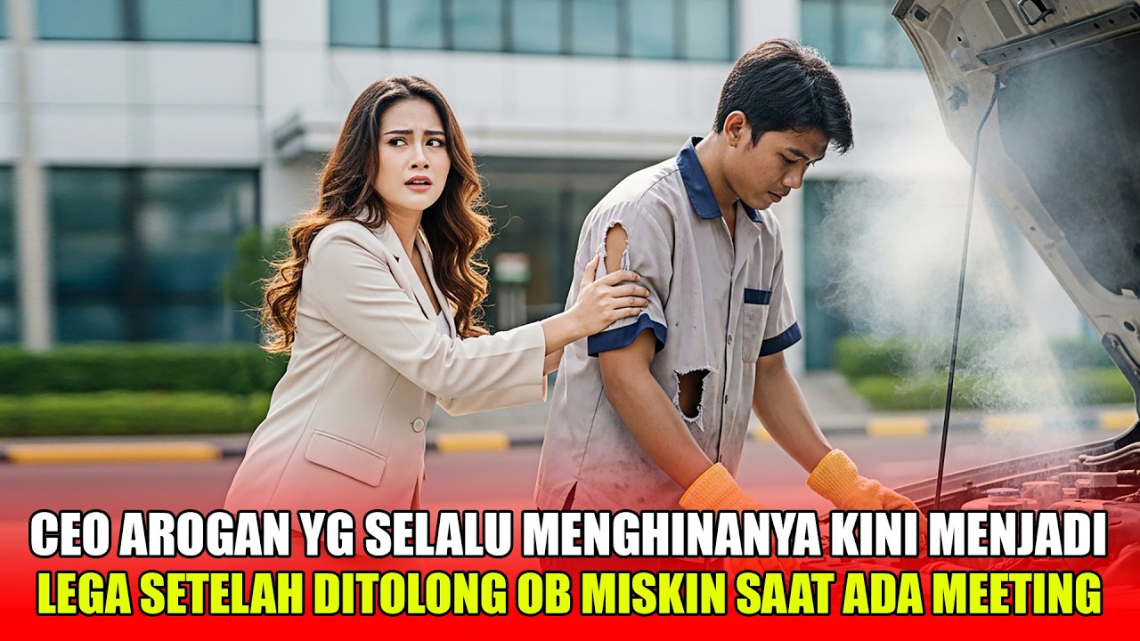 CEO Cantik Lega Saat OB Miskin Yang Selalu Ia Hina Bantu Perbaiki Mesin Mobil Mogok Di Acara Penting