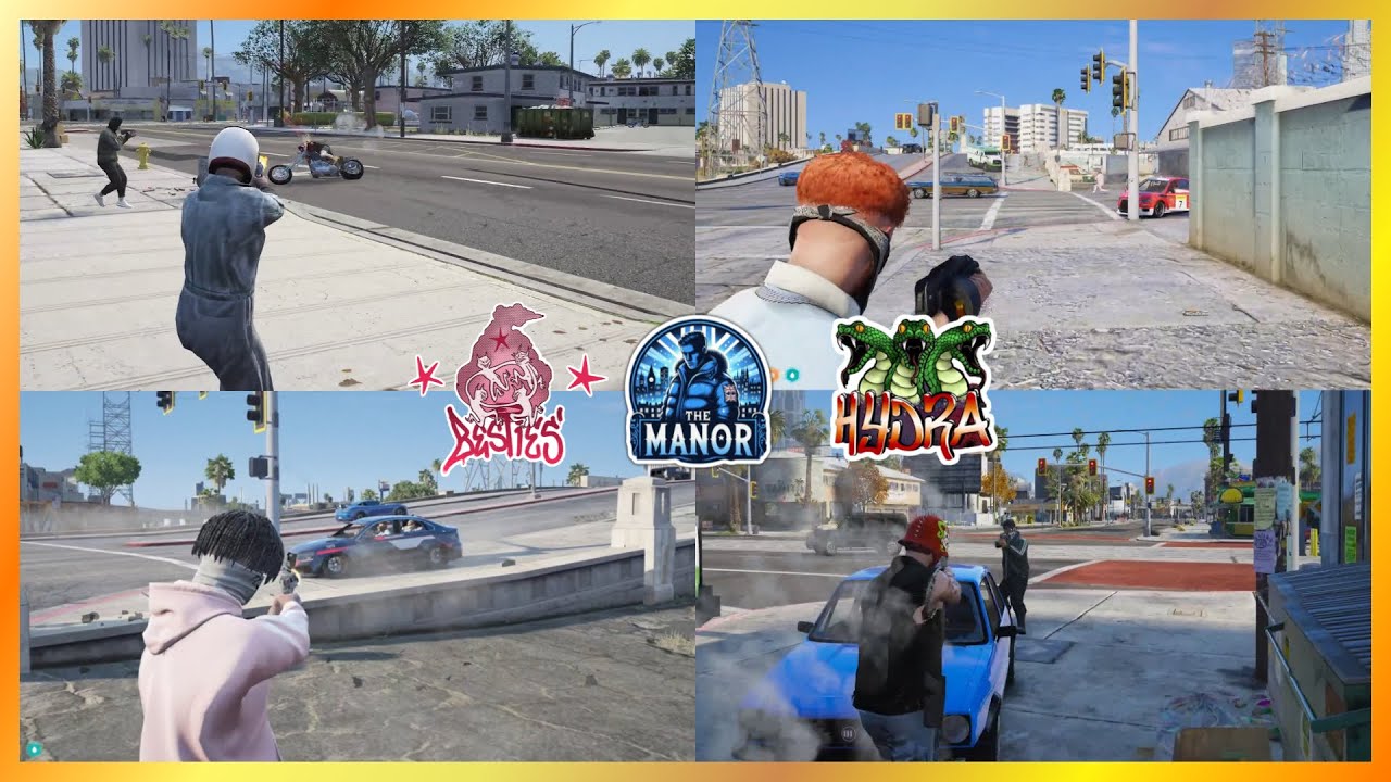 Besties vs Manor vs Hydra // Fight For a Bank Truck (Multi POVs) | NoPixel 4.0 GTA RP