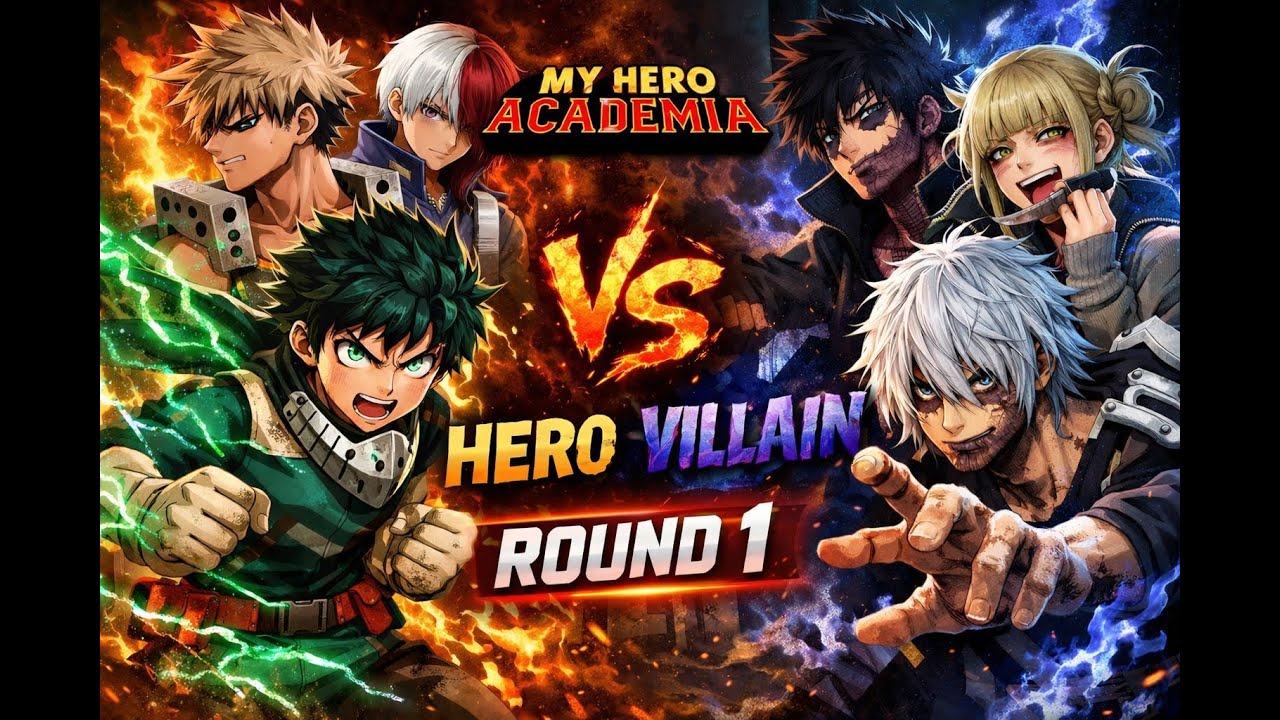 HERO VS VILLAIN ROUND 1 My Hero Ultra Rumble Match 🔥#myheroacademia #gaming