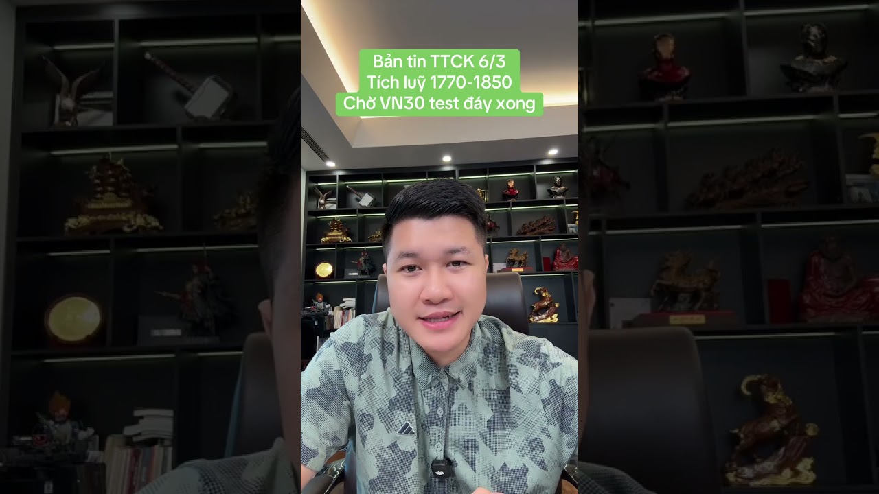 Bản tin TTCK 6/3 Tích luỹ 1770-1850 Chờ VN30 test đáy xong | Anh Lương Vịt
