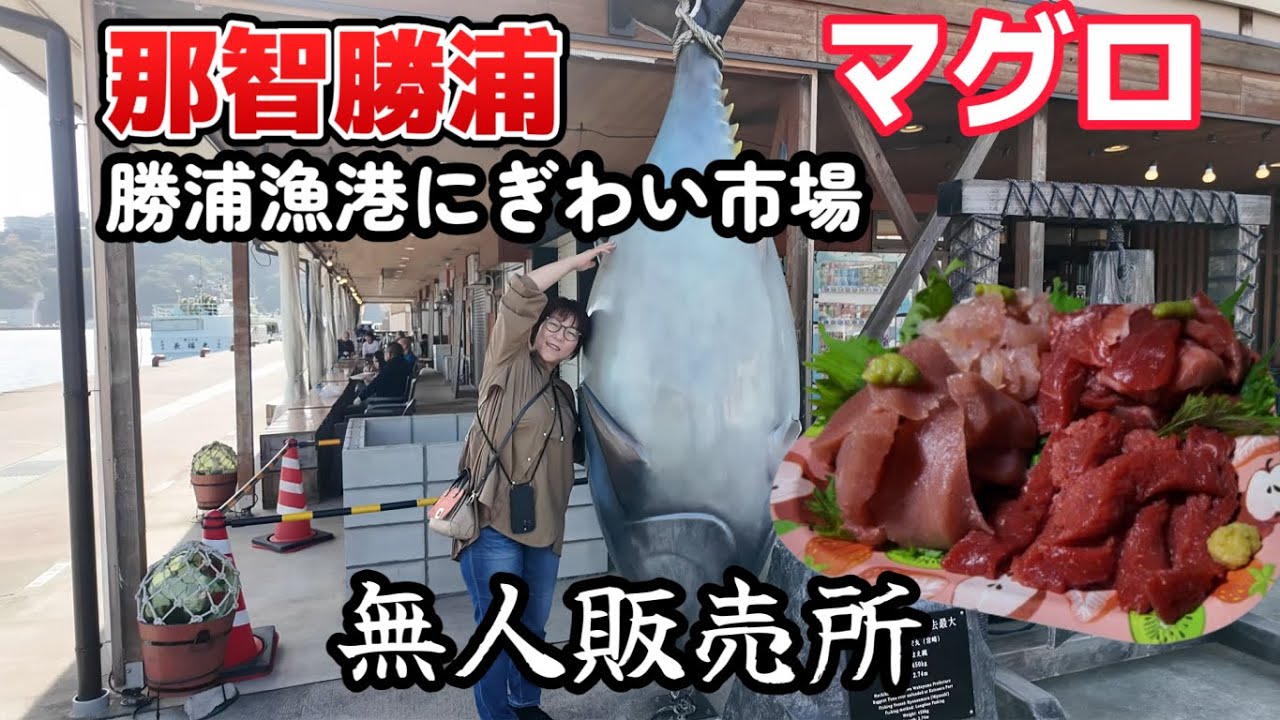 【勝浦漁港にぎわい市場】【脇口水産無人販売所】那智勝浦で絶品の生マグロを堪能。道の駅すさみで豪華なマグロ車中飯をいただきました！