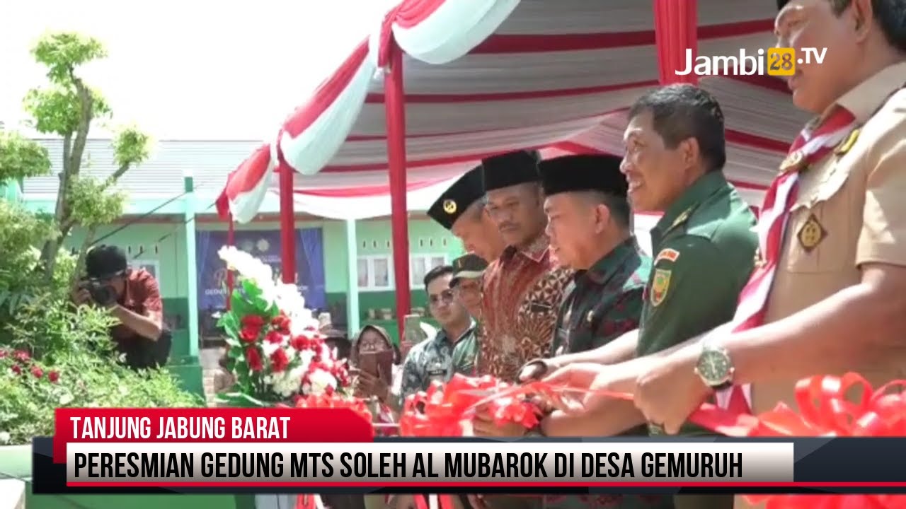 Gubernur Al Haris Hadiri Peresmian Gedung MTS Soleh Al Mubarok Di Desa Gemuruh
