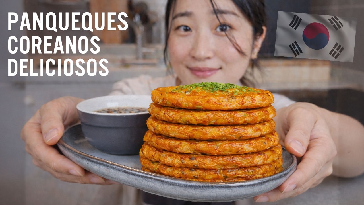Panqueques de Kimchi + Salsa 🇰🇷 | Receta rápida y fácil de preparar en casa