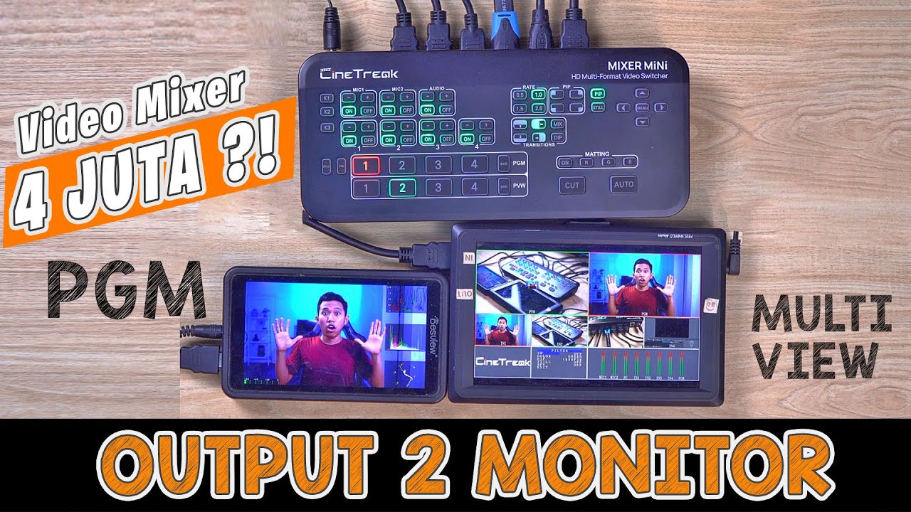 Video Switcher Murah 😲 !!! Alat untuk Live Streaming Multicam 4 Kamera Review Cinetreak Mixer Mini