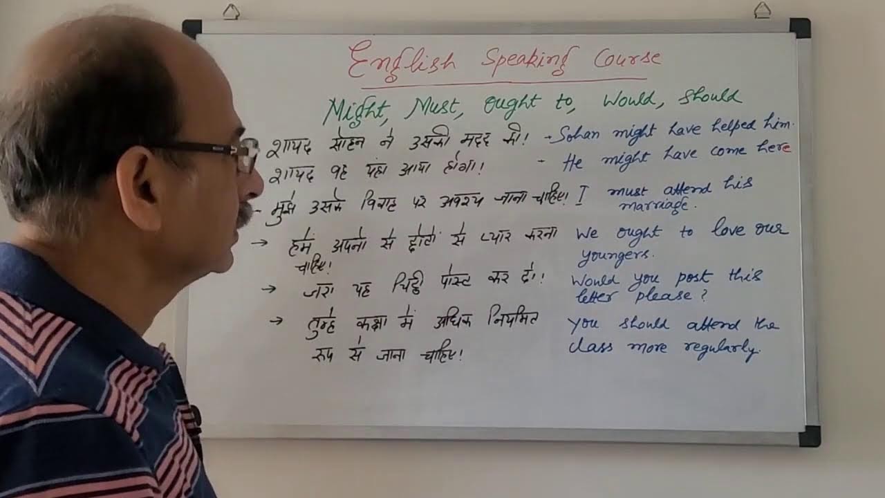 English speaking course-Day 11|| English conversation  using Must, Might, Ought to, would , should