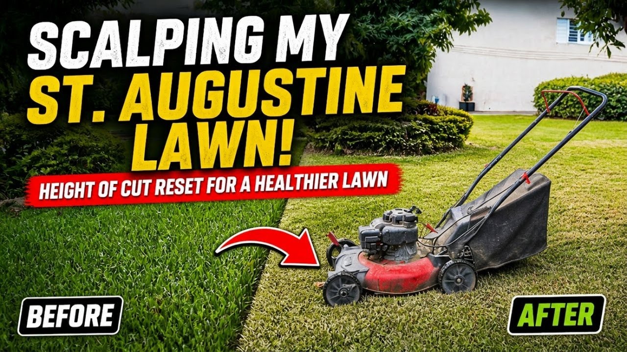 Scalping My St. Augustine Lawn! Height of Cut Reset for a Healthier Lawn