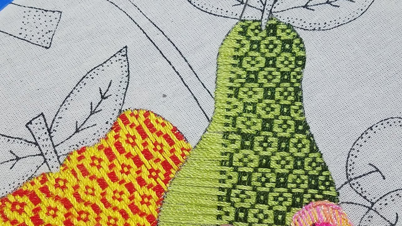bordar pera ( puntada para cualquier diseño )