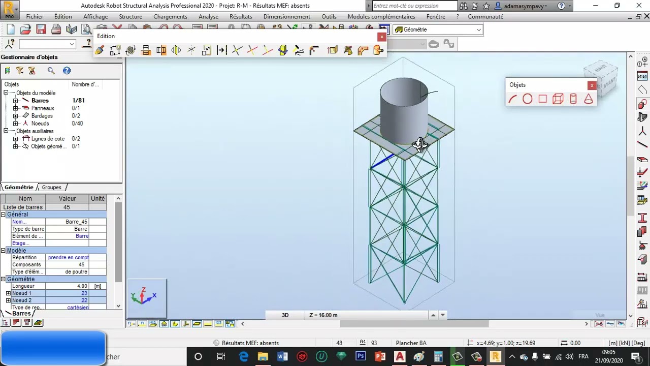 DIMENSIONNEMENT D'UN RESERVOIR METALLIQUE