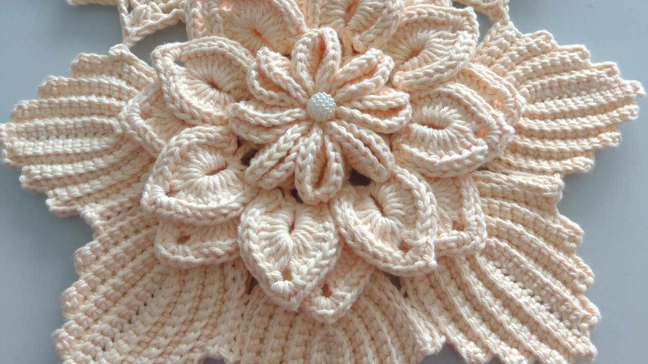 🌸 Flor Requinte de Crochê Passo a Passo – Linda e Fácil! 🌸