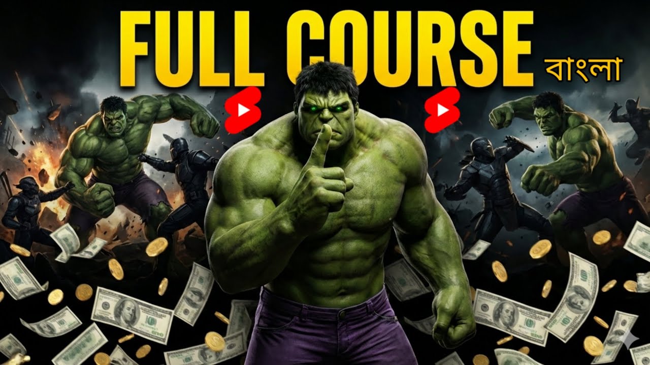 Ai দিয়ে Hulk এর ফানি ভিডিওর ফুল কোর্স।Ai দিয়ে Hulk  এর ভিডিও তৈরী করুন। How to make  ai Hulk vedio 