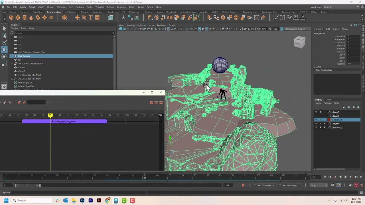 Maya - Intro to Traversing Terrain