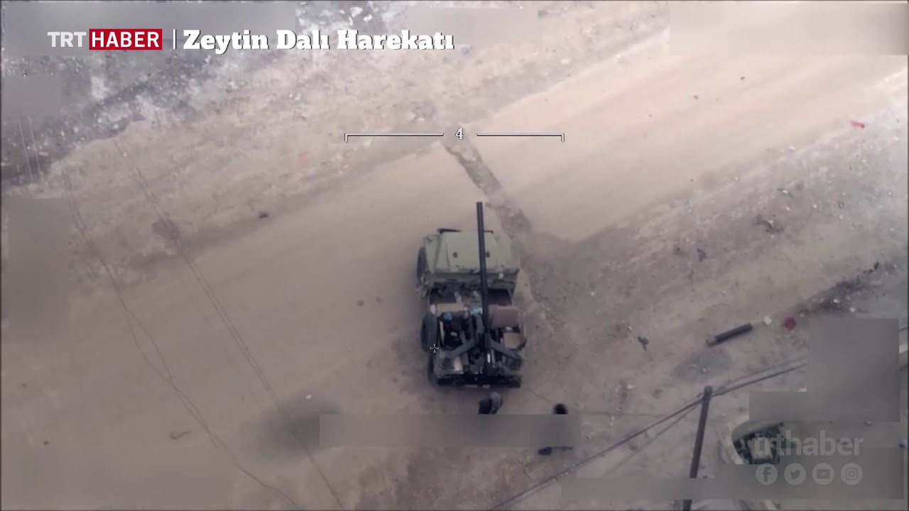 Teröristlerin Afrin'deki saldırılarını Bayraktar TB2 SİHA'lar görüntüledi