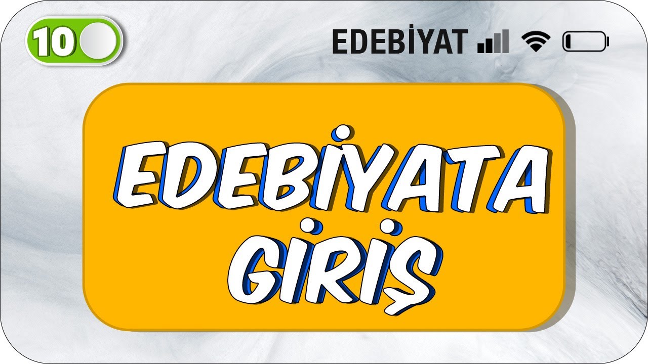 Edebiyata Giriş |  KEK GİBİ KONU 💪