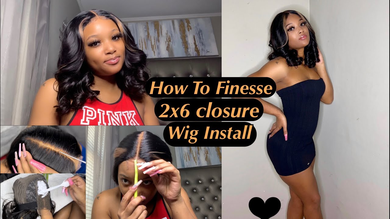 EASIEST WIG INSTALL EVER | 2X6 LACE CLOSURE | GLUELESS METHOD ♡