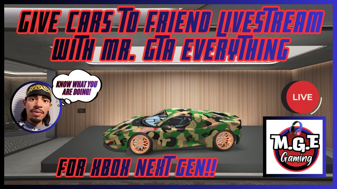GIVE CARS TO FRIENDS LIVESTREAM WITH MR. GTA EVERYTHING.#gtaonline
