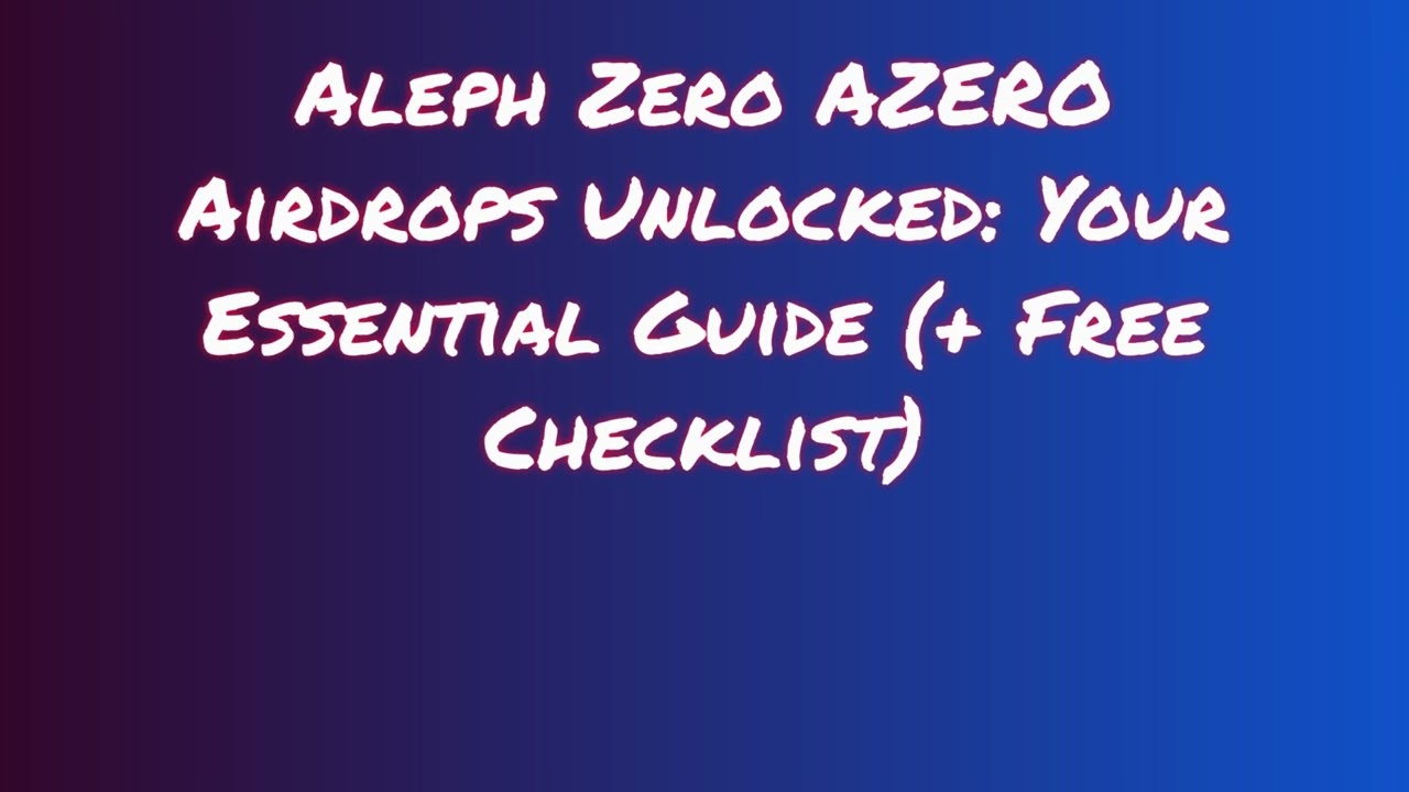 Claim Free Aleph Zero AZERO Airdrop  |  Discover Aleph Zero AZERO Airdrop Exchange Options