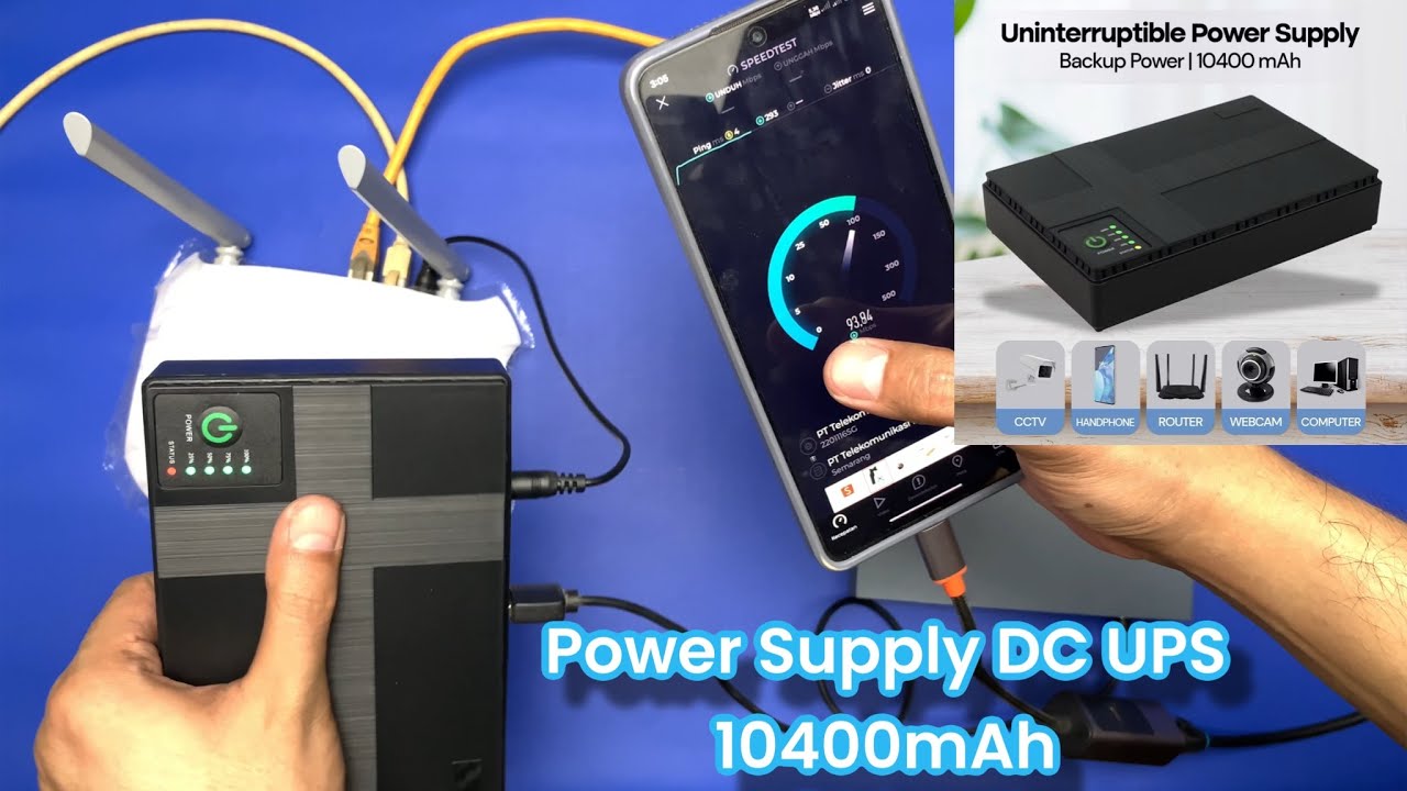 Power Supply UPS🔥Router Backup Power DC Adapter Uninterruptible🔥 Power Supply 10400mAh 5V 9V 12V