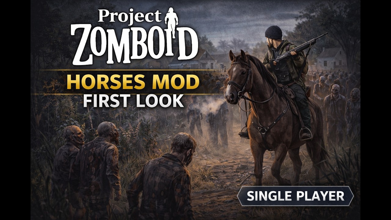 Project Zomboid | Horses Mod First Look (Single Player)