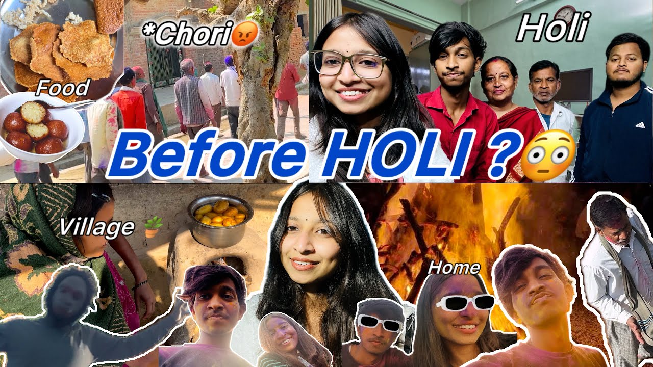 What Happens Before Holi in My Village?😳|Family Vlog &Village Life #holivlog #villagevlog 