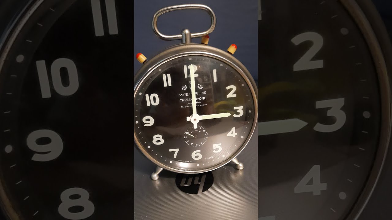 Wehrle 3 in 1 alarm clock and a semi-mechanical clock