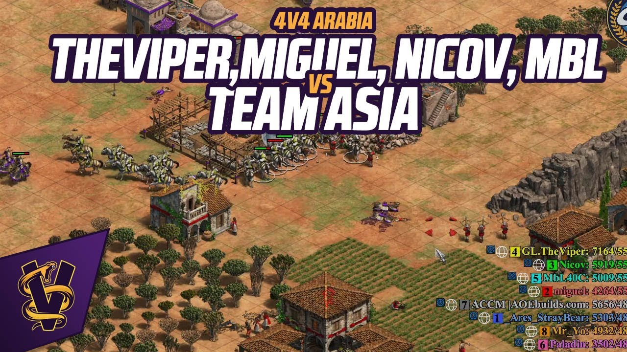 4v4 Arabia ft. Miguel, Nicov, MbL | vs Team Asia