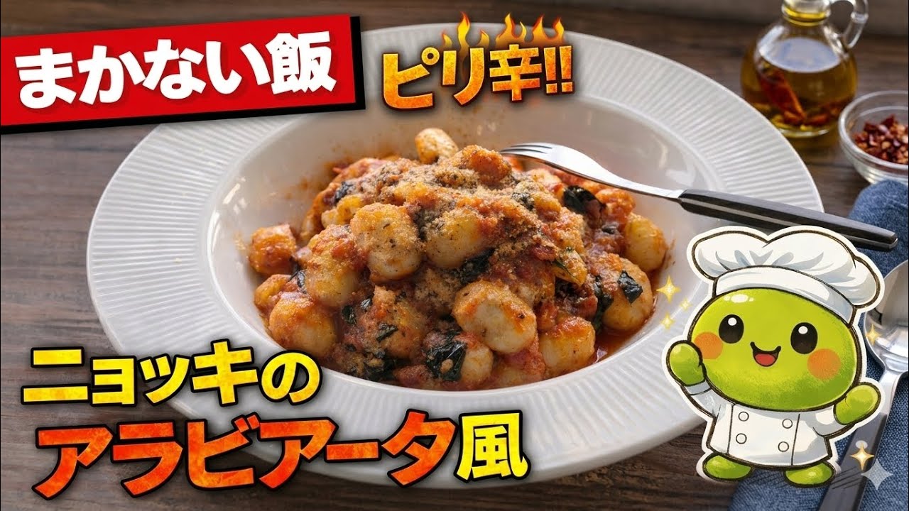 【まかない飯】旨辛！びっくりするくらい美味しいニョッキのアラビアータ風