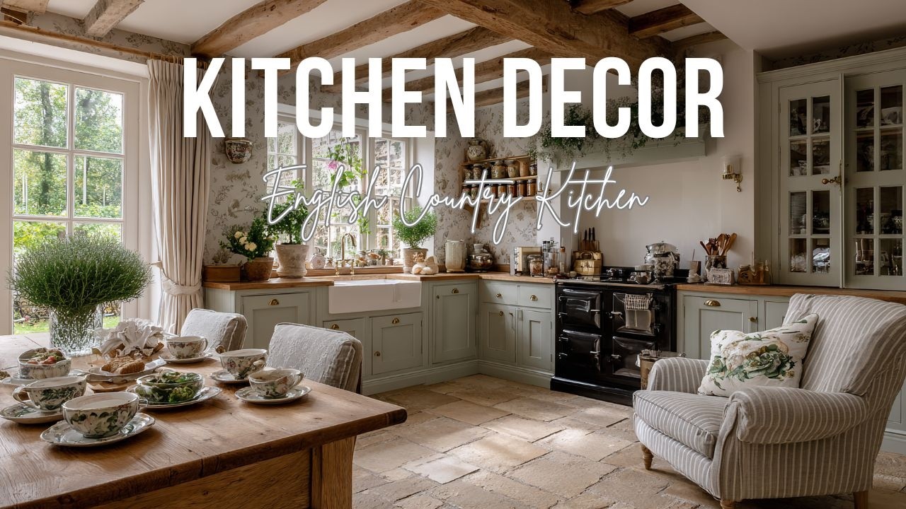 English Country Kitchen Decor Ideas with Soft Colors and Cozy Timeless Beauty