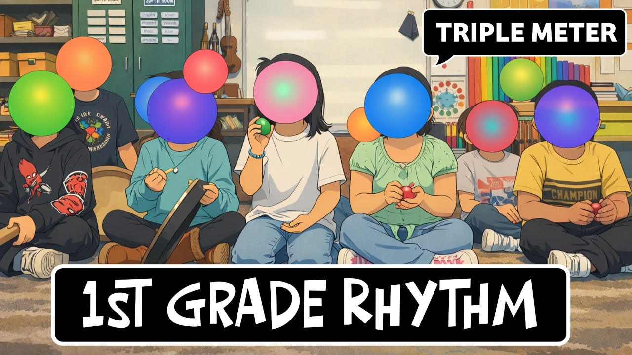 How I get my first graders to jam in TRIPLE METER #elementarymusic #elementarymusicteacher