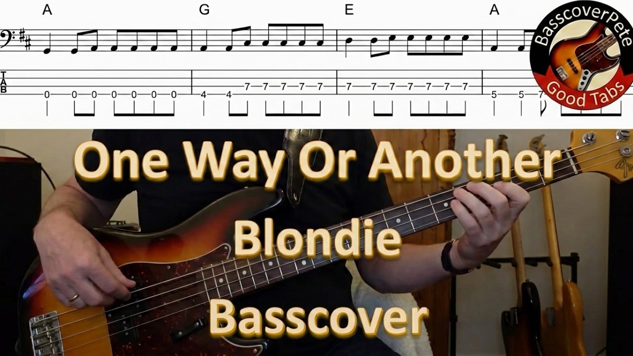Blondie - One way or another. Bass Cover Tabs Score (standard notation) Chords Transcription