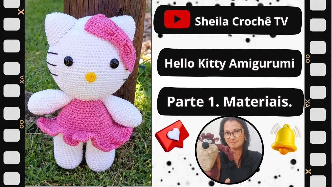 Hello Kitty Amigurumi. Parte 1. Materiais.