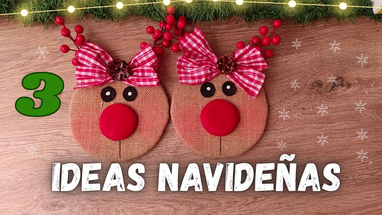 3 ORINALES IDEAS NAVIDE&Ntilde;AS PARA DECORAR EL HOGAR/MANUALIDADES CON RECICLAJE/DIY CHRISTMAS/ ARTSANATO