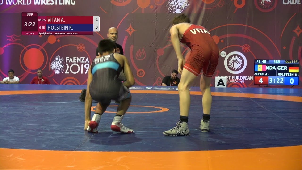 Qual. FS - 48 kg: A. VITAN (MDA) v. K. HOLSTEIN (GER)