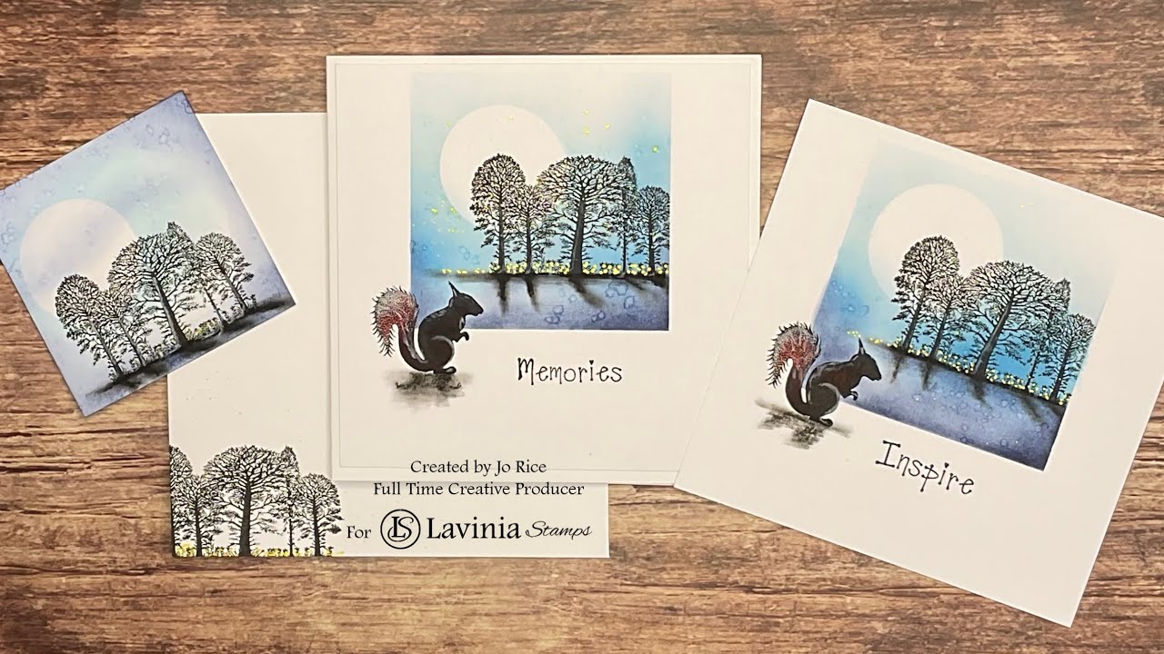 Red Squirrel Memories by Jo Rice #laviniastamps #cardmakingvideo