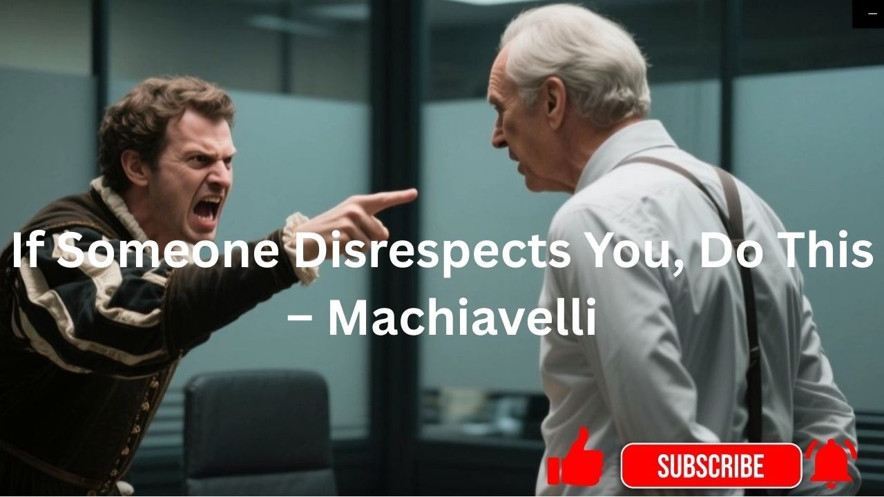 If Someone Disrespects You, Do This – Machiavelli