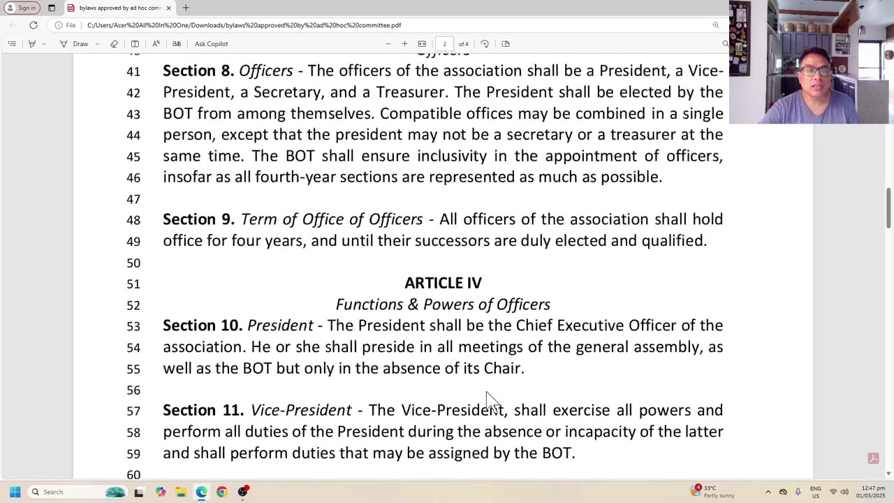 Bylaws Part 3