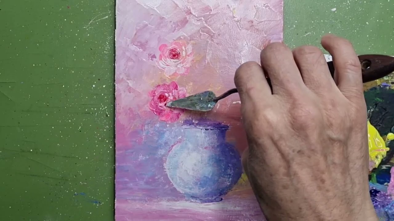 #아름다운 장미꽃  | 아크릴페인팅 | 유화 | #Oil Painting | #Acrylic Painting [202]힐링영상취미미술 