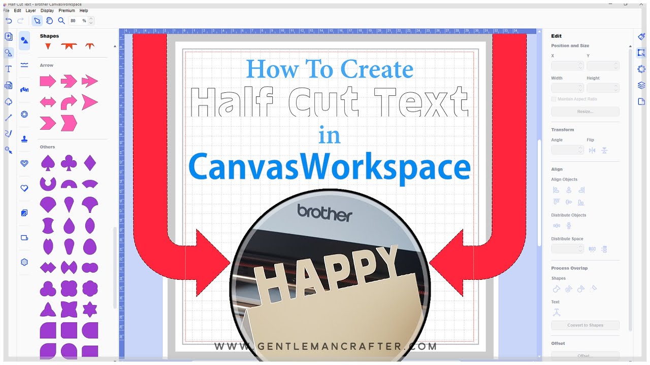 Creating Half-Cut Text Topped Cards In Canvas Workspace