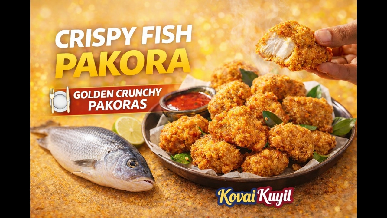 Perfect Crispy Fish Pakora Recipe  I #FishFry #fishrecipe #cooking #pokara #kovaikuyil
